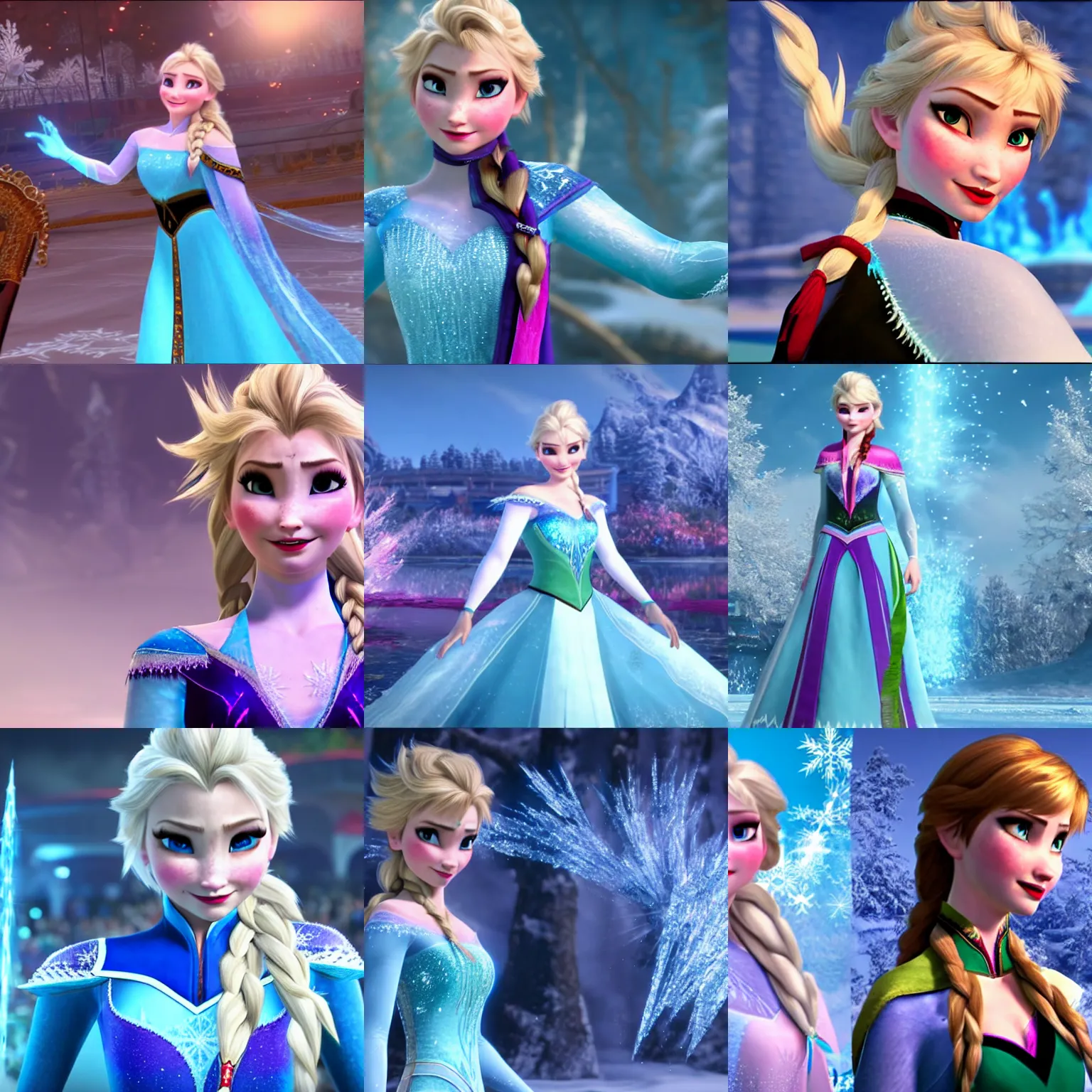 Prompt: frozen's elsa as a guest character in tekken 7, in game screenshot