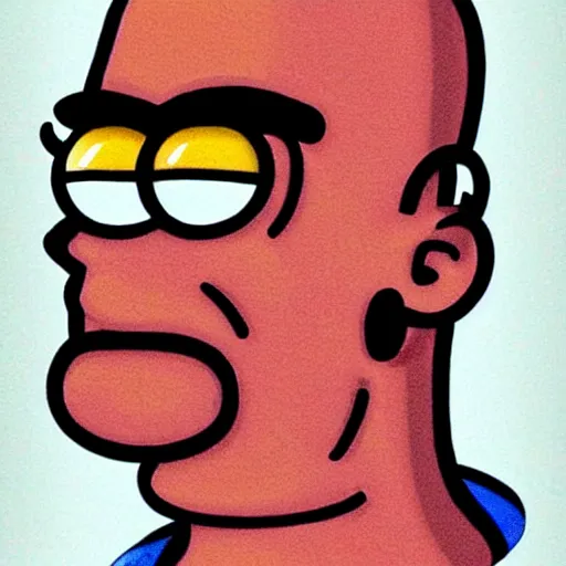 Prompt: homer simpson as a human, photorealistic