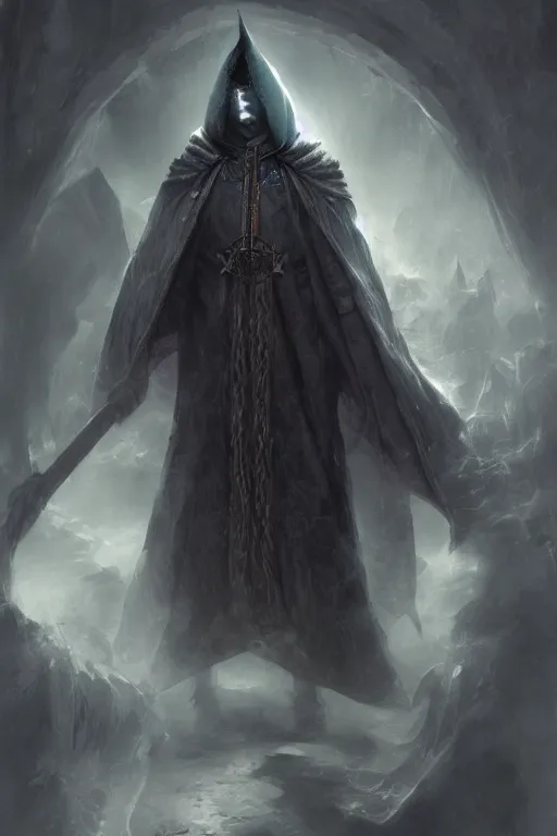 Prompt: joe biden as a hooded arch mage, character art, by artgem, by yoshitaka amano, dark atmosphere, volumetrics, digital art, highly detailed