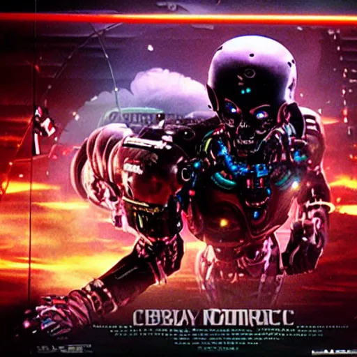 Prompt: cybernetic cyber Ah Puch, movie still