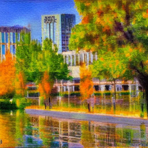 Prompt: an impressionist painting of Boise Idaho