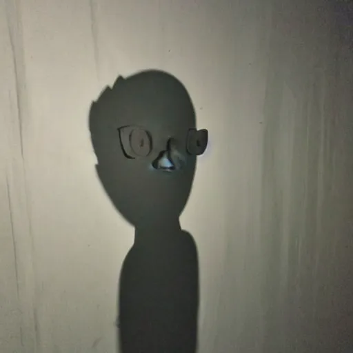 Image similar to insane nightmare, no light, everything is blurred, creepy shadows, giant face sculpture in the dark, very poor quality of photography, 2 mpx quality, grainy picture