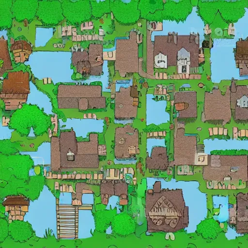 Image similar to a high detailed fantasy village vector art mapview, pepe the frog as a character, rpg village by dungeondraft, dofus, patreon content, hd, straight lines, vector, grid, dnd map, map patreon, fantasy maps, foundry vtt, fantasy grounds, aerial view, dungeondraft, tabletop, inkarnate, dugeondraft, roll 2 0