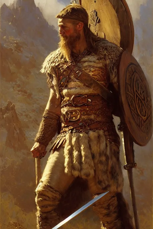 Image similar to viking warrior, highly detailed painting by gaston bussiere, craig mullins, j. c. leyendecker 8 k