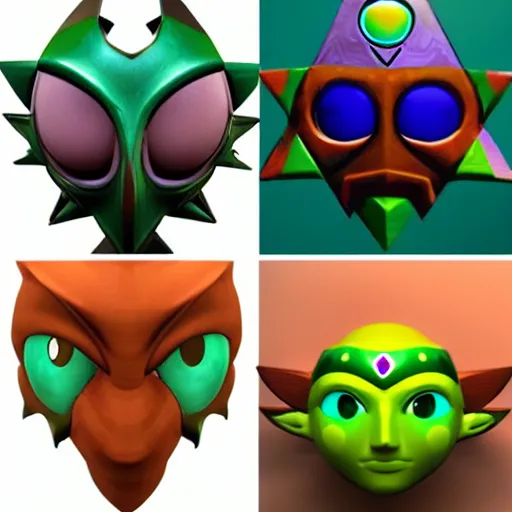 Prompt: Majora's mask Zelda n64 Nintendo