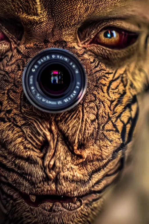 Image similar to photo of devil caught, realistic pictures, intricate details, denoise, vogue, sharp focus, pullitzer, award winning photograp of the year, canon eos 5 d mark iv, by karah mew and adnan abidi and jodie bateman