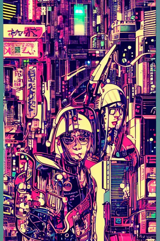 Image similar to futuristic japanese cyberpunk by roy lichtenstein, by andy warhol, ben - day dots, pop art, bladerunner pixiv contest winner, cyberpunk style, cyberpunk color scheme, mechanical, high resolution, hd, intricate detail, fine detail, 8 k
