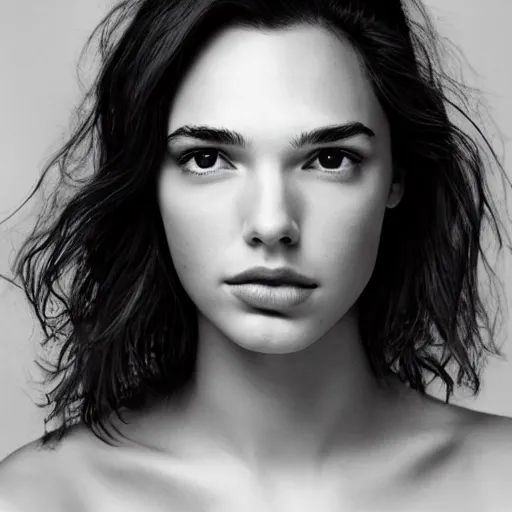 Image similar to a masterpiece portrait photo of a beautiful young woman who looks like an innuit gal gadot, symmetrical face