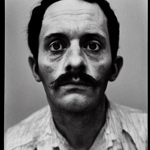 Image similar to portrait of a man by diane arbus, extremely fine derail