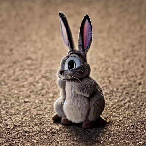 Prompt: Portrait of a bugs bunny, sigma 85mm Lens F/1.4, award winning photography