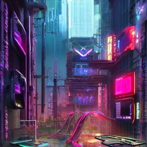 cyberpunk neon retro - Playground