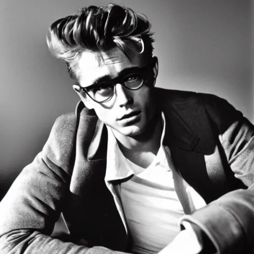 Prompt: james dean photographed by peter lindbergh