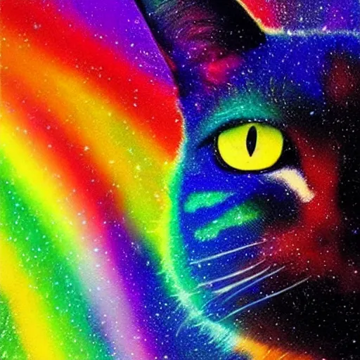 Image similar to rainbow cosmic cat