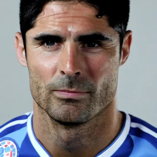 Image similar to a promo portrait of mikel arteta drooling to the camera, happy, hyper detailed, wide angle lense, fisheye, reuters