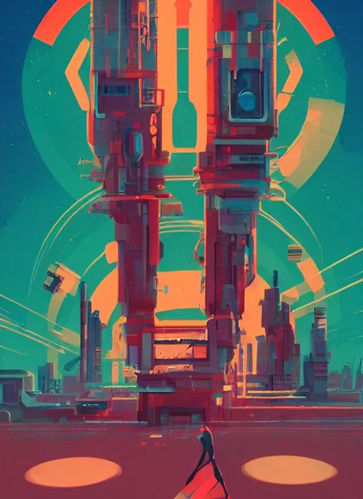 Prompt: poster art by james gilleard, cgsociety, retrofuturism, movie poster, poster art, concert poster