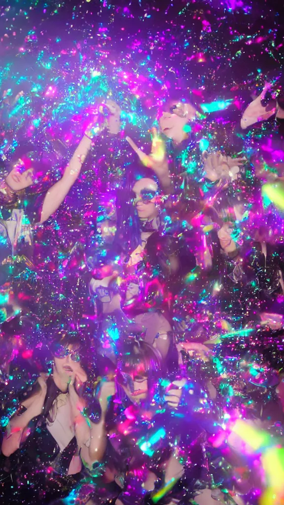 Image similar to popworld 3 d y 2 k quantum computing and sparkles, seapunk