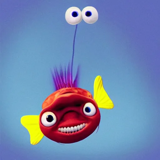 Prompt: pixar anglerfish