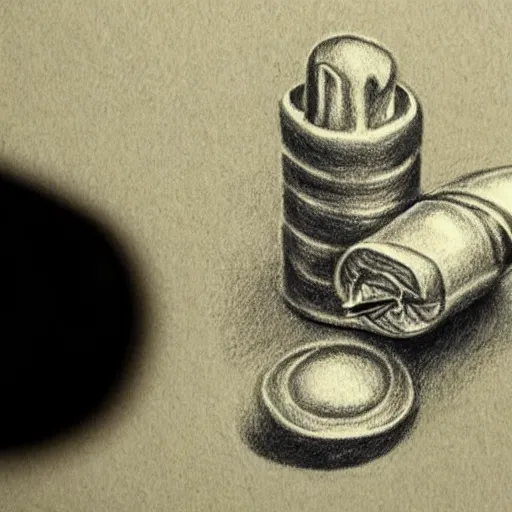 a realistic drawing of a bullet, drawing, bullets, Stable Diffusion