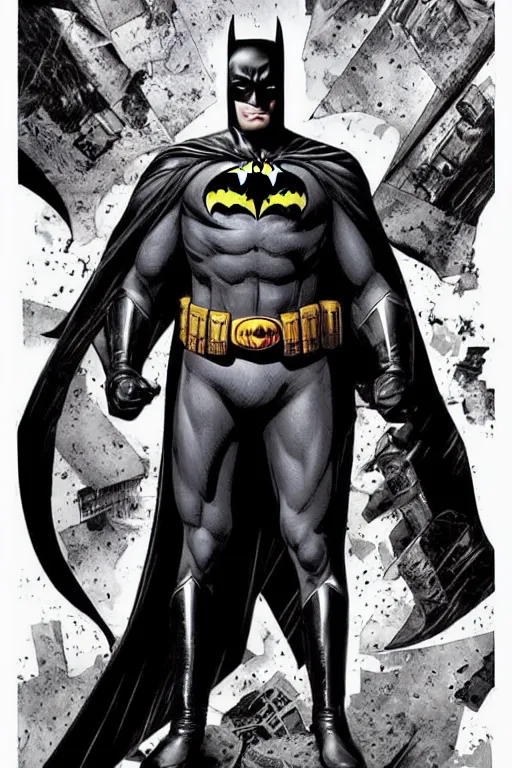 Image similar to batman design by Lee Bermejo, full body