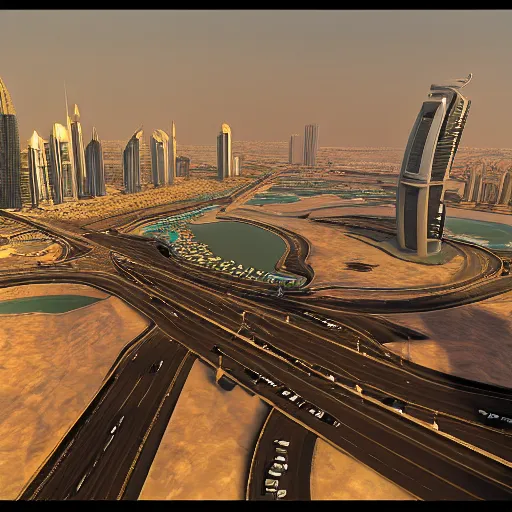 Image similar to gta : dubai by rodcenko