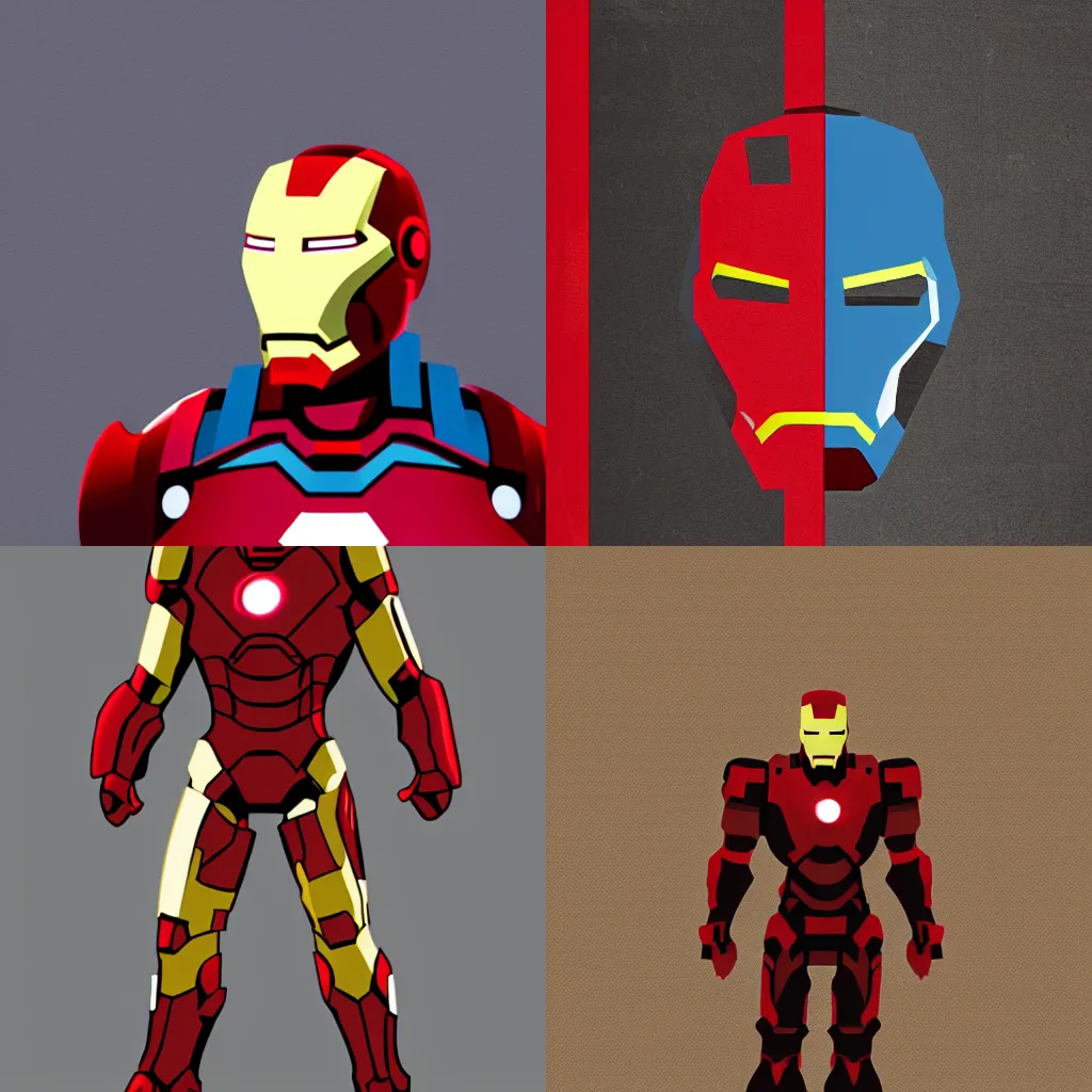 Prompt: Minimalist Ironman