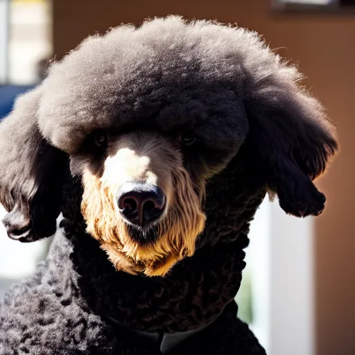 Image similar to Bear with a poodle cut, 4k photo