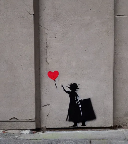 Prompt: new art from banksy