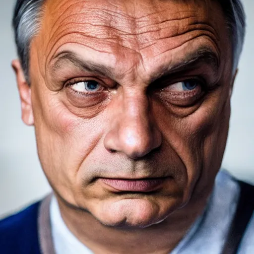 Image similar to viktor orban as Pinocchio, close up portrait photo, 8K,