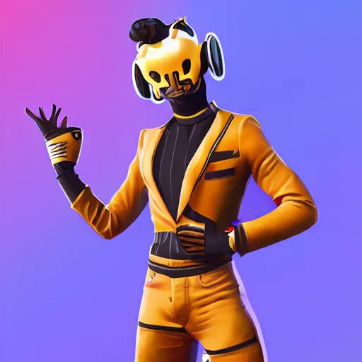 Image similar to Playboy Carti as a fortnite skin, hyper realistic, high detalied, 8k, artstation, digital art,