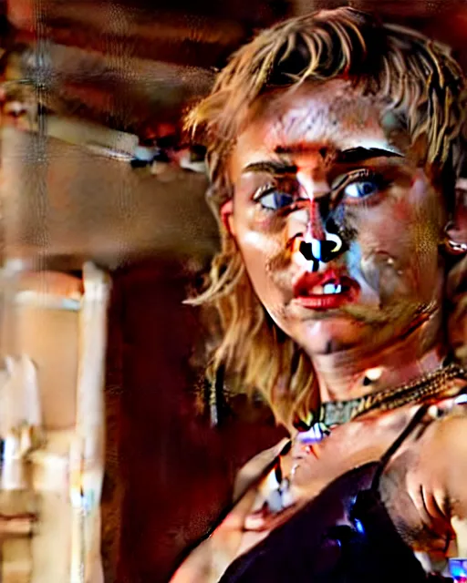 Image similar to film still of miley cyrus in a movie directed by martin scorsese