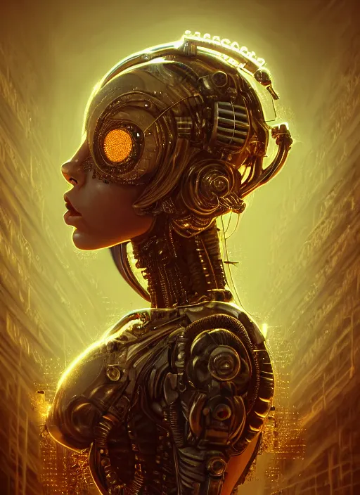 Image similar to soft lustrous hard tech ivory biotech raver gutter punk cyborg bioweapon, golden ratio, details, sci - fi, dark fantasy, cyberpunk, intricate, decadent, ornate, highly detailed, digital painting, octane render, 8 k, artstation, concept art, smooth, sharp focus, illustration, art by artgerm, loish, wlop