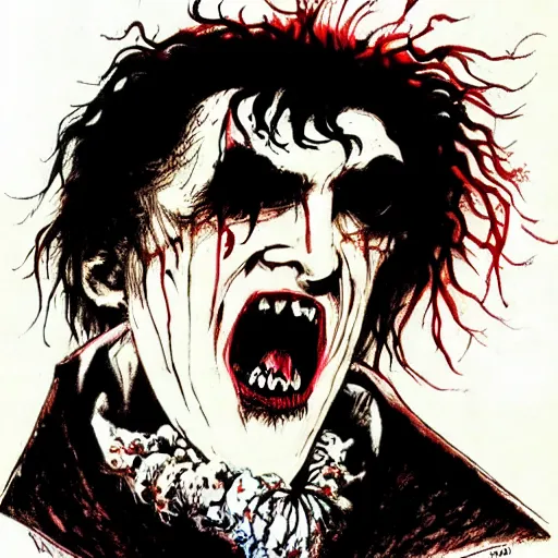 Prompt: dracula by ralph steadman