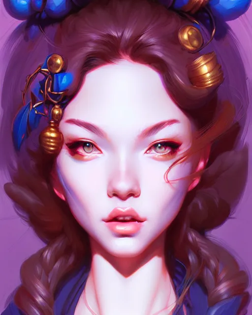 Image similar to digital art, fantasy portrait of joyfull girl, by James Jean and by artgerm, by ross tran , ultradetailed, charachter design, concept art, trending on artstation,