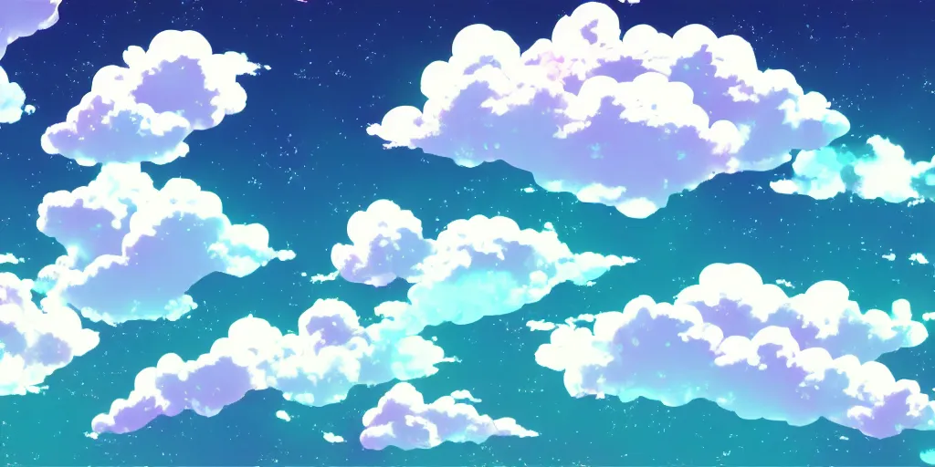 Image similar to A background for an anime-themed social media profile sky bright clouds bloom effect from Skyrim blender studio ghibli clouds