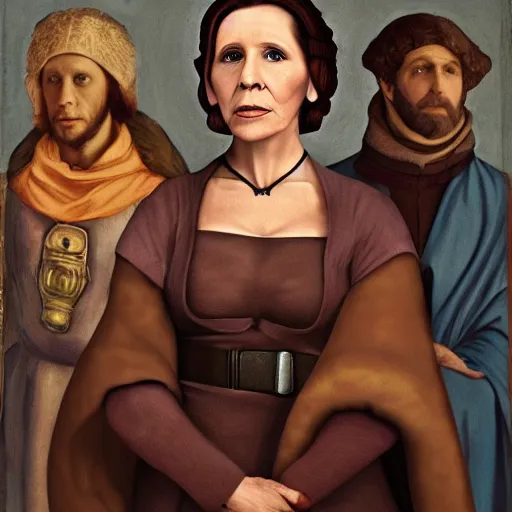 Image similar to leia organa in the style of a wealthy renaissance painting