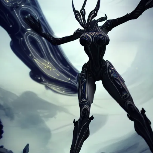 Image similar to beautiful and stunning giant female warframe, doing an elegant pose, looming over ant pov, about to step on and pov, slick elegant design, sharp claws, detailed shot, feet and hands, highly detailed art, epic cinematic shot, realistic, professional digital art, high end digital art, DeviantArt, artstation, Furaffinity, 8k HD render, epic lighting, depth of field