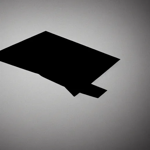 Prompt: a flying black square, going to slow to sustain aerodynamic flight, and it made no noise at all it was a omnious flat black and flattened design made of very visually artistic or cool looking metal