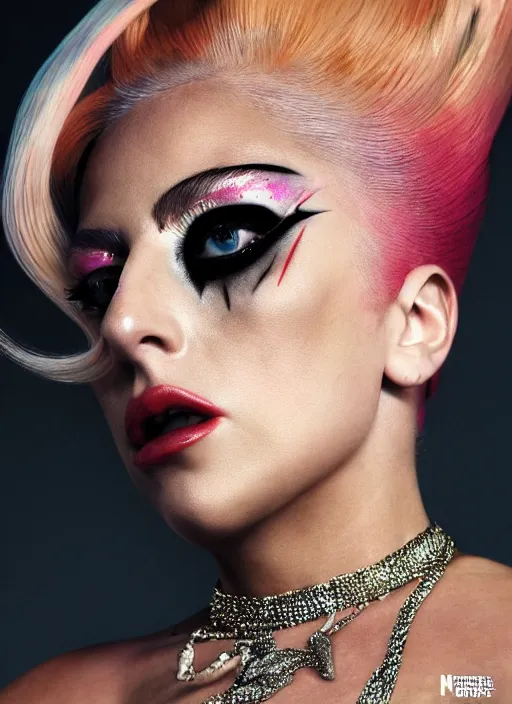 Image similar to lady gaga by nick knight, born this way, born this way album, red weapon 8 k s 3 5, cooke anamorphic / i lenses, highly detailed, cinematic lighting