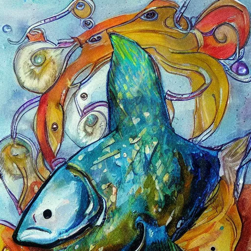 Image similar to fish man