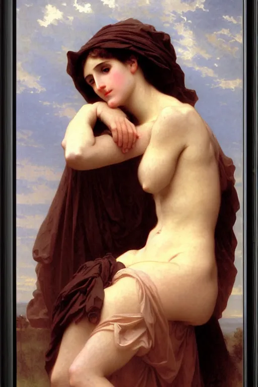 Image similar to portrait of a robots, majestic, solemn, by bouguereau