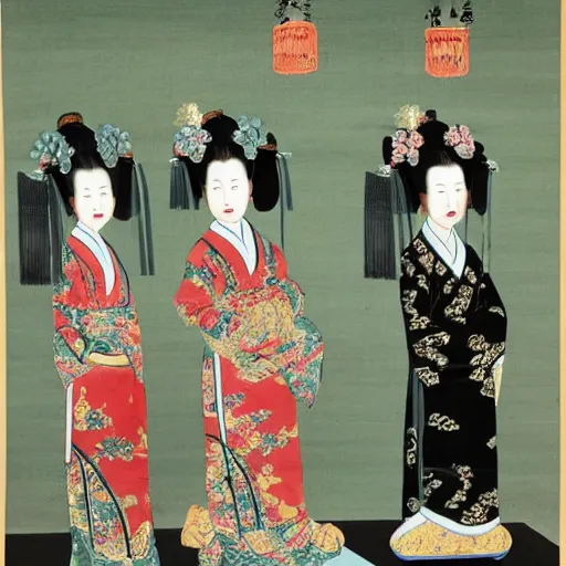 Image similar to chinese style portrait of ladies