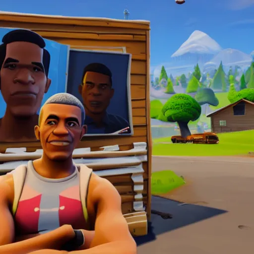 Prompt: Obama in fortnite