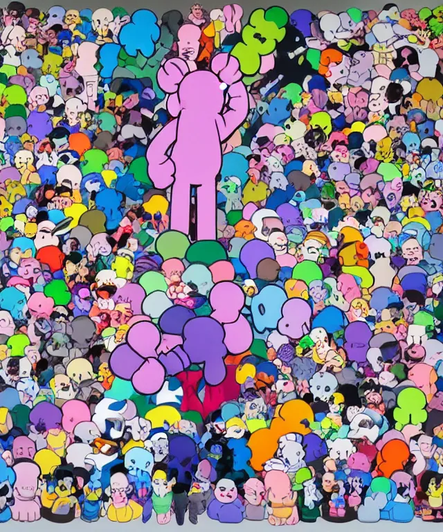 Image similar to beautiful kaws artwork