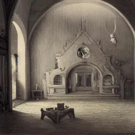 Image similar to sans inside of his castle, interior view
