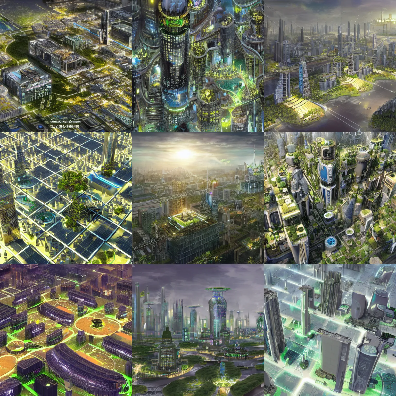 a future solarpunk city, very high quality,, Stable Diffusion