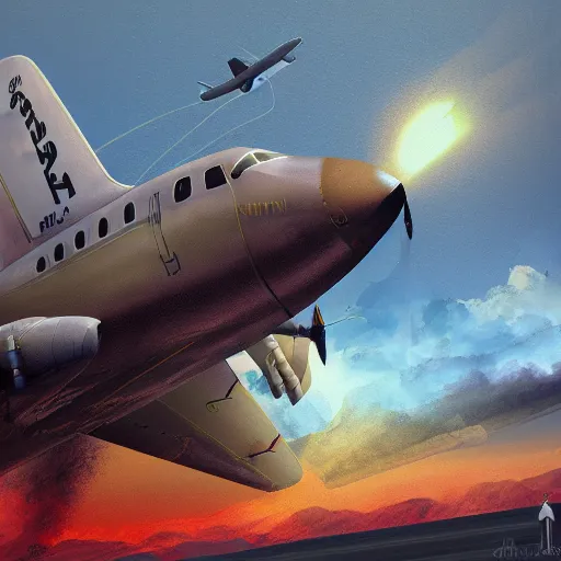 Image similar to air traffic controller, hell background, plane crash landscape, digital art, trending on artstation