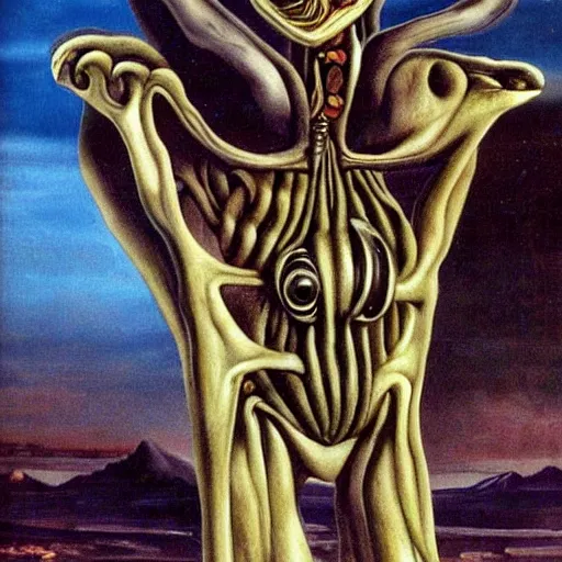 Image similar to alien creature by Salvador dali