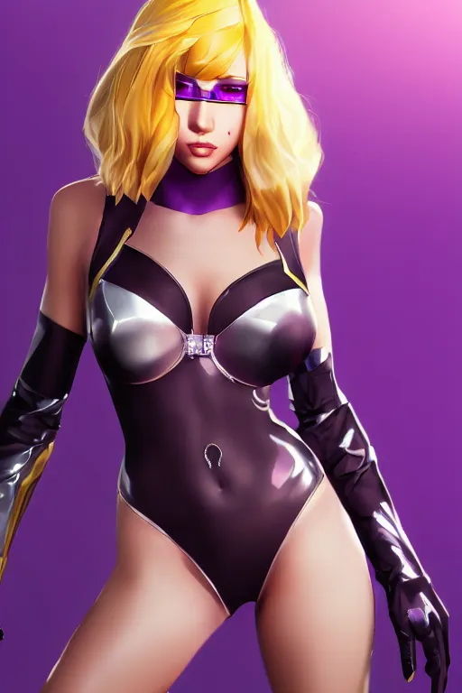 Prompt: photorealistic full body of KDA from league of legends, VI concept art with detailed face by Zeronis, sharp focus, studio lighting, white ambient background, highly detailed, masterpiece,