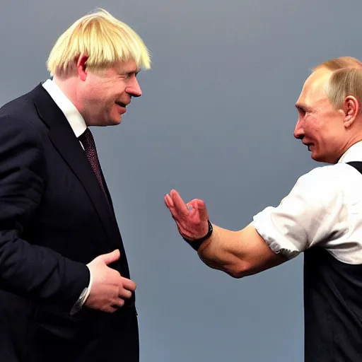 Image similar to putin slapping Boris Johnson