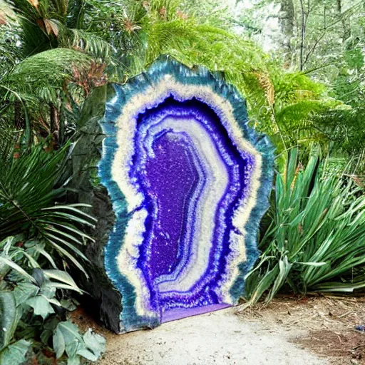 Prompt: Geode portal in a space